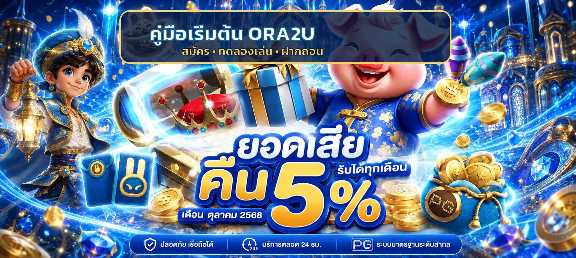 ORA2U คู่มือสมัคร ทดลองเล่น และฝากถอนสำหรับมือใหม่